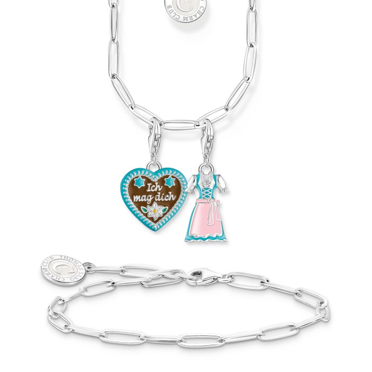 THOMAS SABO Silver Member Charm Βracelet with White Charmista Coin 