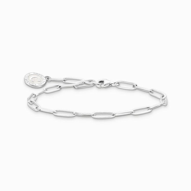 THOMAS SABO Silver Member Charm Βracelet with White Charmista Coin 