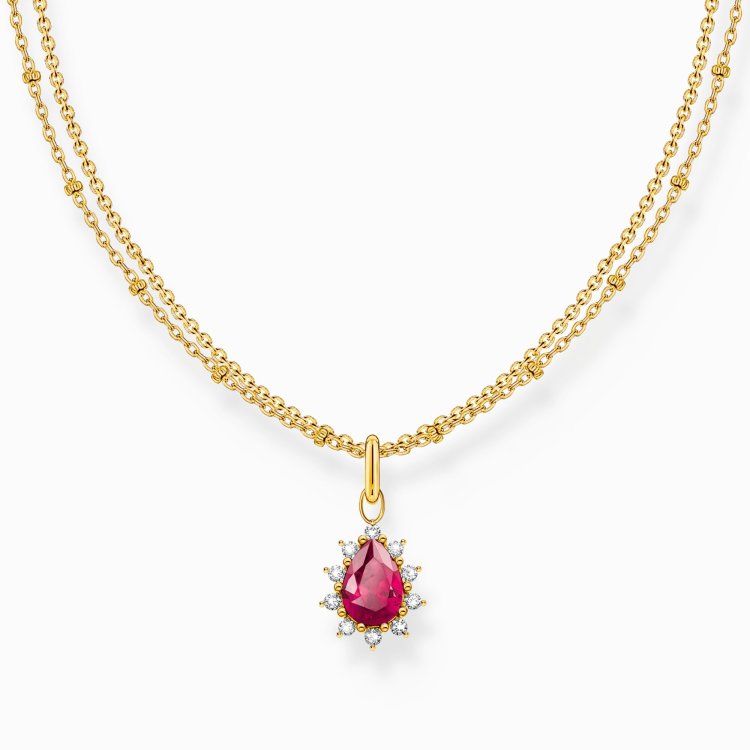 THOMAS SABO Gold-plated necklace with pendant Vintage Romance