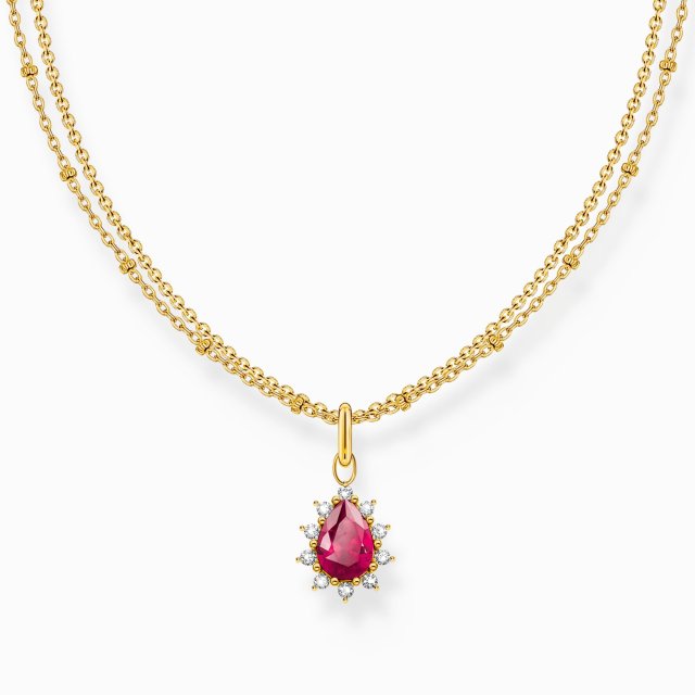 THOMAS SABO Gold-plated necklace with pendant Vintage Romance