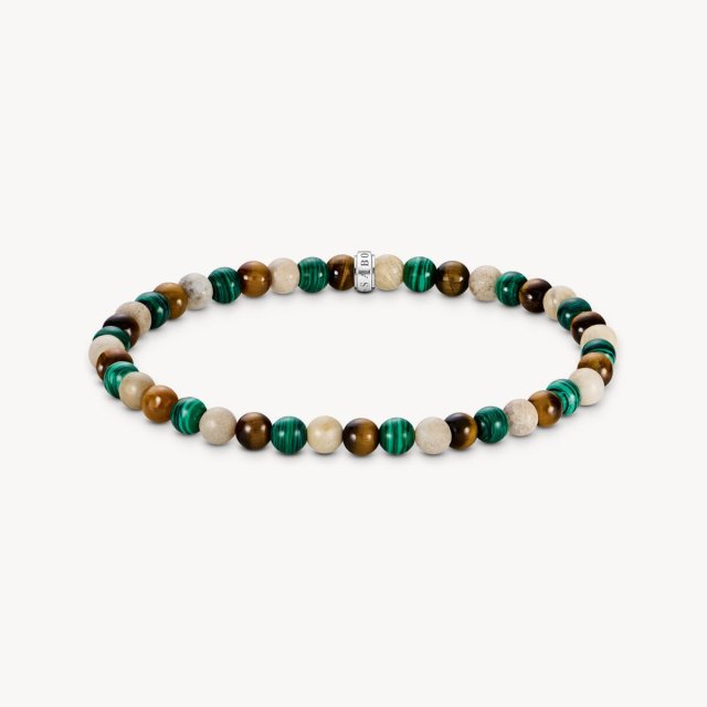 THOMAS SABO Bracelet with Earth and Green Beads 