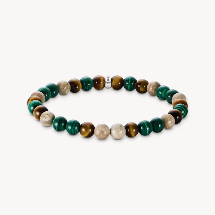 THOMAS SABO Bracelet with Earth and Green Beads