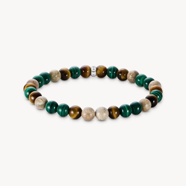 THOMAS SABO Bracelet with Earth and Green Beads