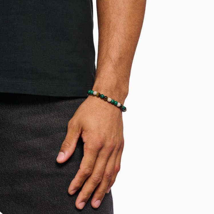 THOMAS SABO Bracelet with Earth and Green Beads