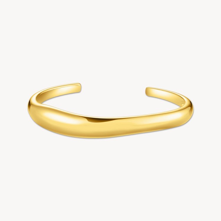 THOMAS SABO Gold Plated Bangle in Organic Shape