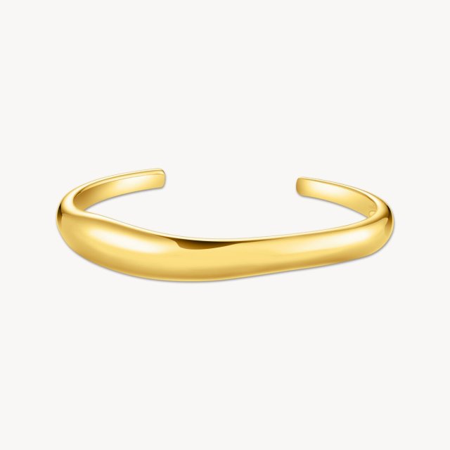 THOMAS SABO Gold Plated Bangle in Organic Shape