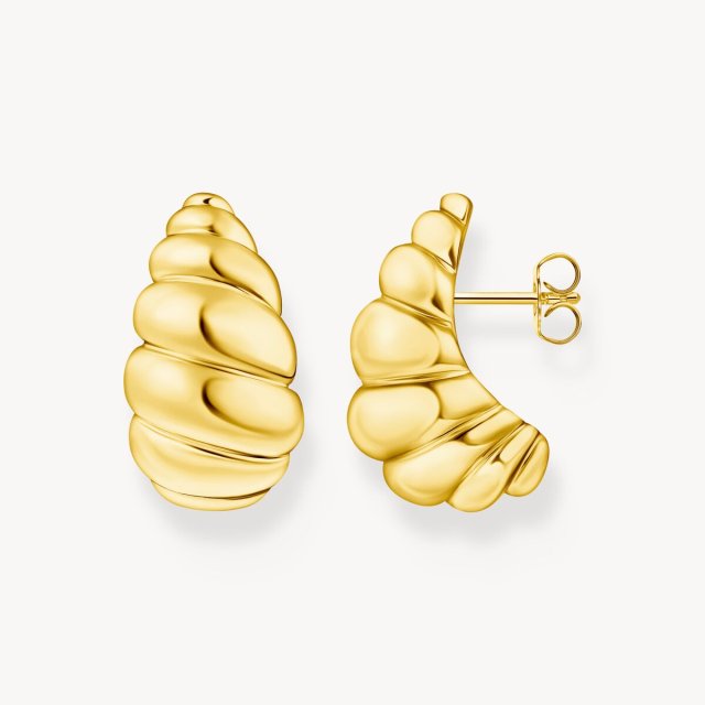 THOMAS SABO Gold Plated Organic Shaped Stud Earrings