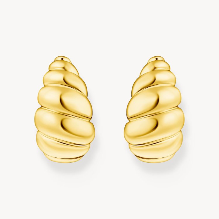 THOMAS SABO Gold Plated Organic Shaped Stud Earrings