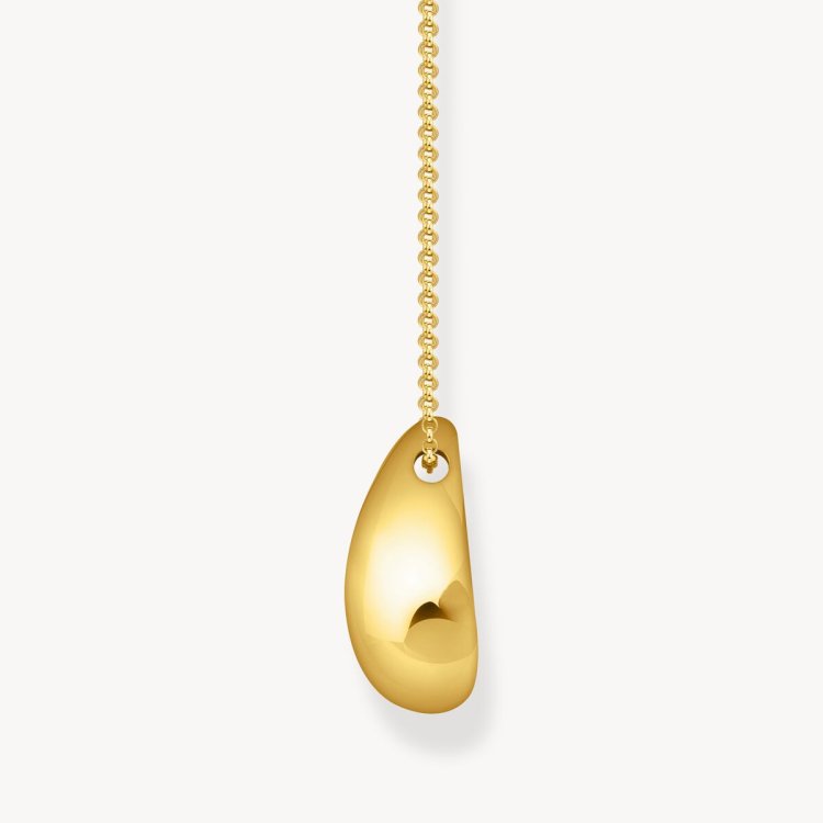 THOMAS SABO Gold Plated Necklace with Pendant in Organic Drop Shape