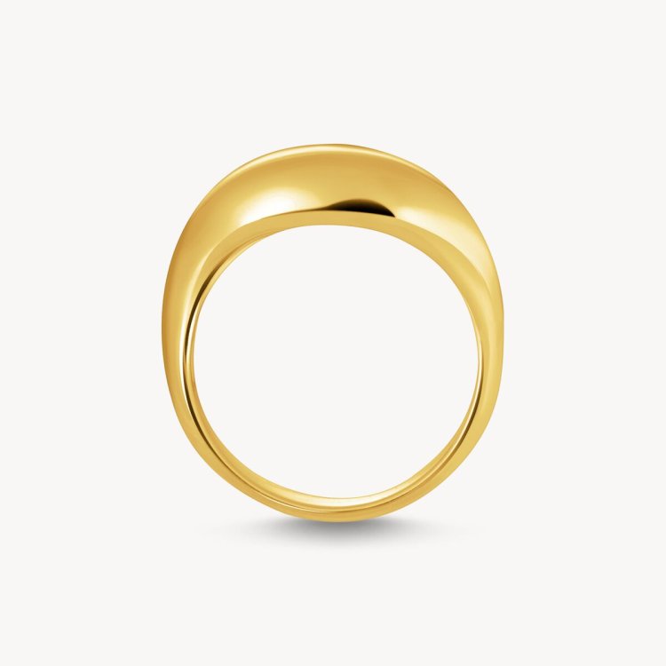 THOMAS SABO Gold Plated Ring in Organic Shape