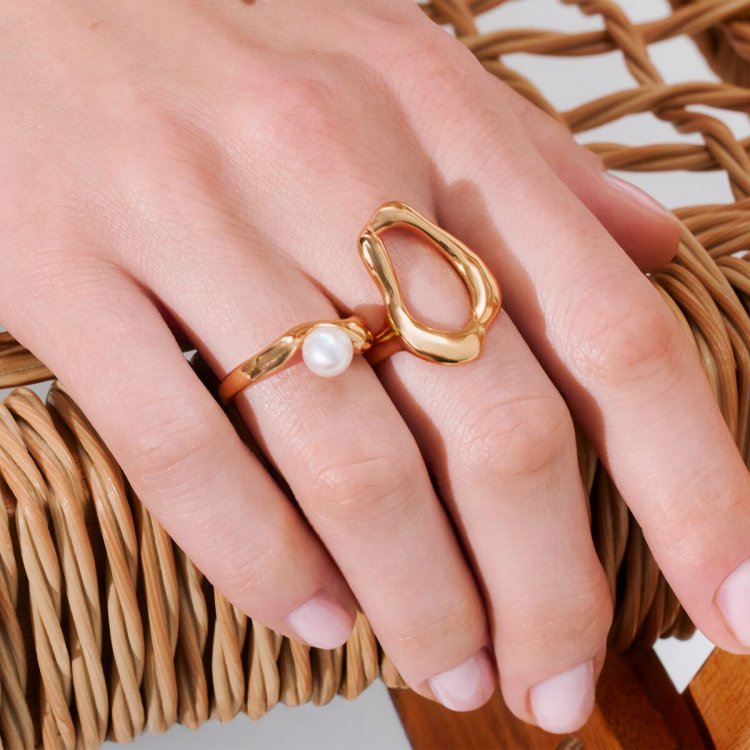 THOMAS SABO Gold Plated Ring Natural Beauty
