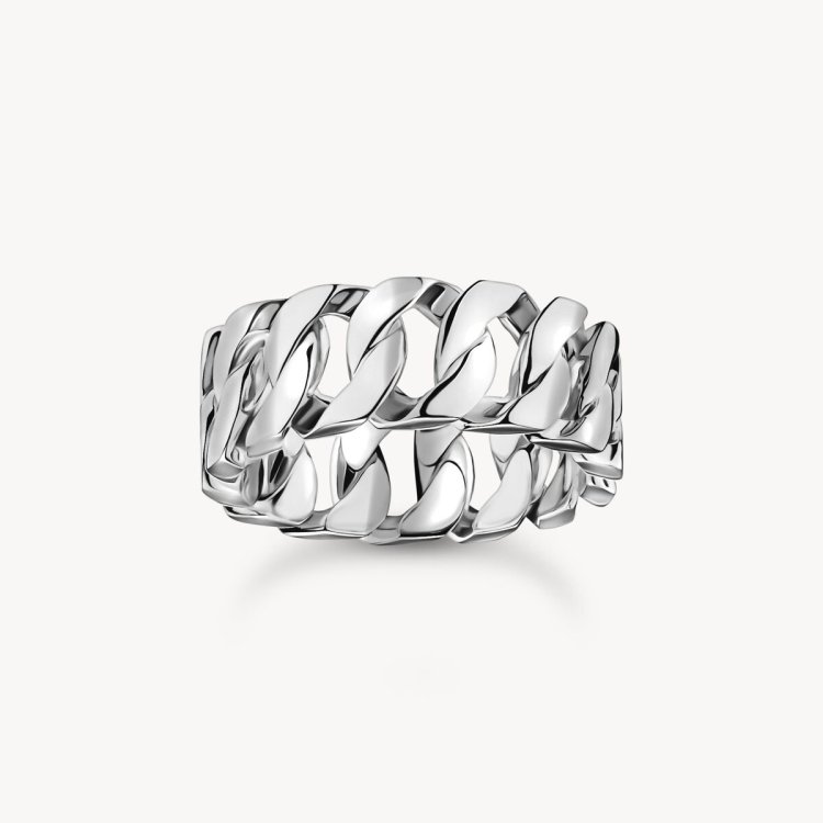 THOMAS SABO Silver Wide Ring with Chain Links