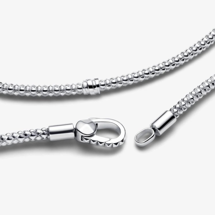 PANDORA MOMENTS Βραχιόλι με κούμπωμα και αλυσίδα με τρουκς