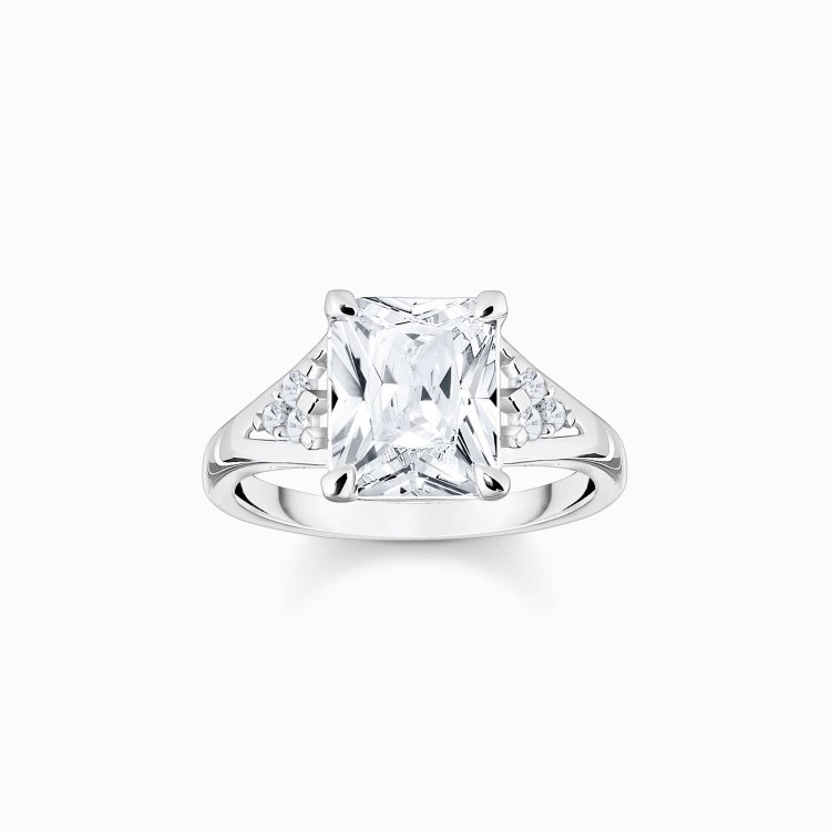 THOMAS SABO Silver Ring with White Stones
