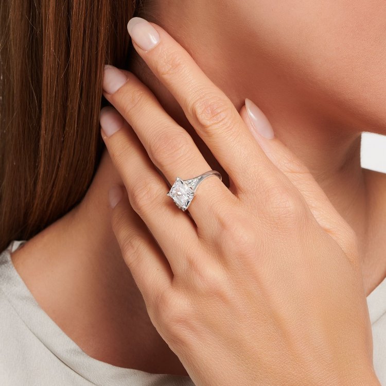 THOMAS SABO Silver Ring with White Stones