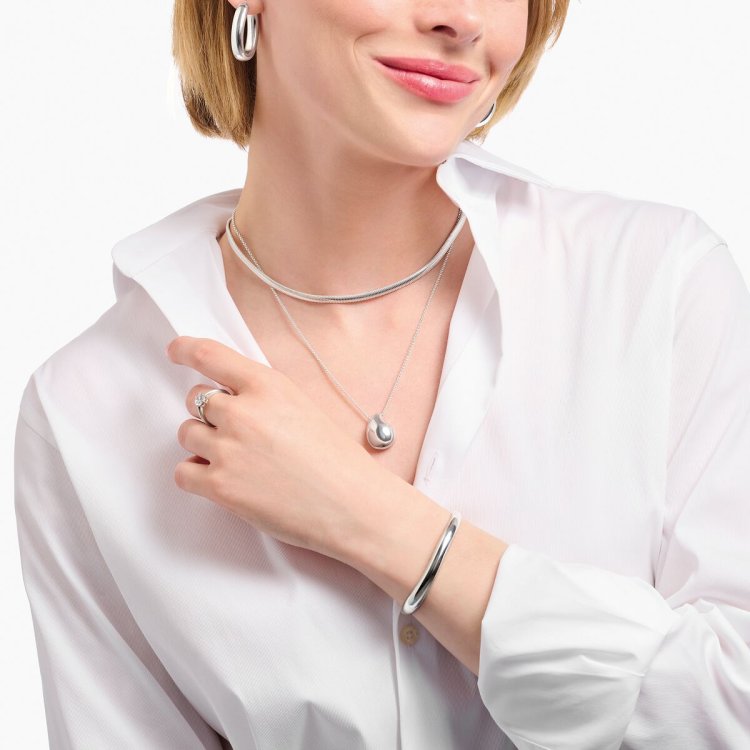 THOMAS SABO Silver Snake Necklace Thickness 