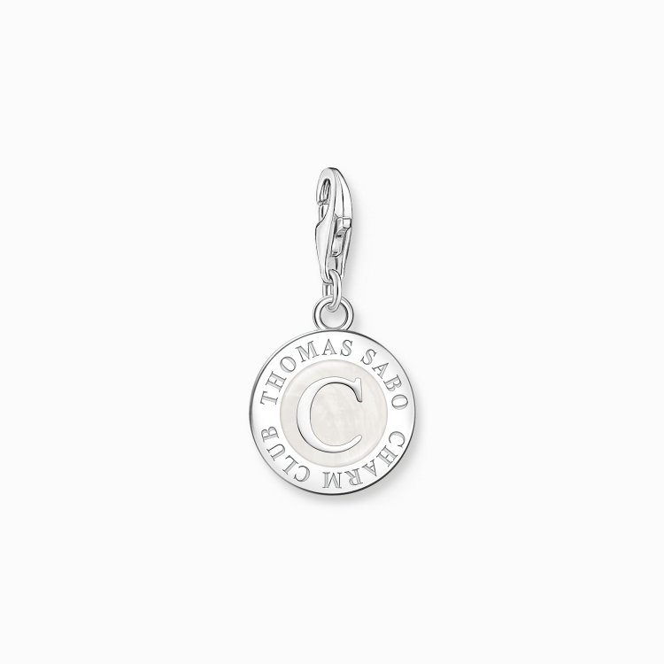 THOMAS SABO Silver Member Charm White Charmista Coin