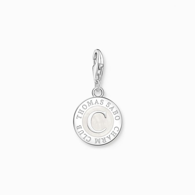 THOMAS SABO Silver Member Charm White Charmista Coin