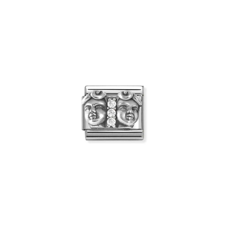 NOMINATION COMPOSABLE CLASSIC LINK GEMINI WITH CZ IN 925 SILVER