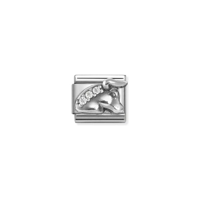 NOMINATION COMPOSABLE CLASSIC LINK TAURUS WITH CZ IN 925 SILVER