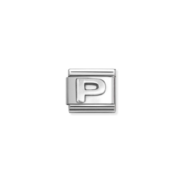 NOMINATION COMPOSABLE CLASSIC LINK LETTER P IN 925 SILVER