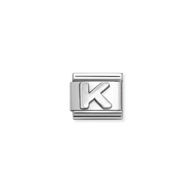 NOMINATION COMPOSABLE CLASSIC LINK LETTER K IN 925 LETTER