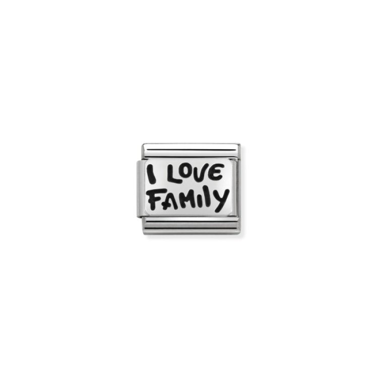 NOMINATION COMPOSABLE CLASSIC LINK I LOVE FAMILY IN 925 SILVER
